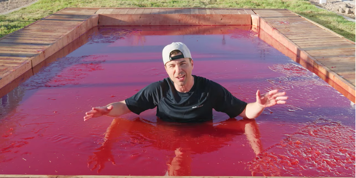 YouTuber Mark Rober Created The World's Largest JELL-O Pool