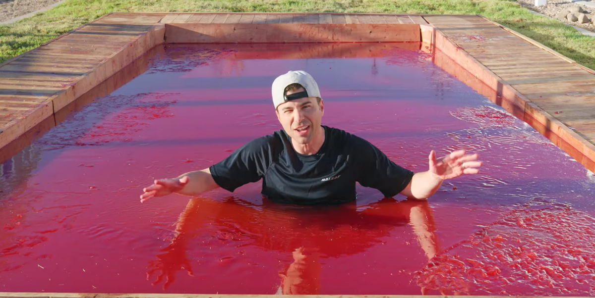 YouTuber Mark Rober Created The World's Largest JELL-O Pool