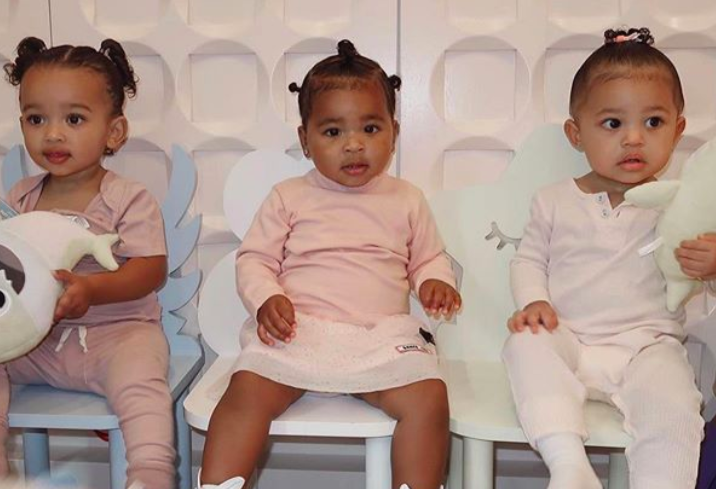 cute black triplets babies