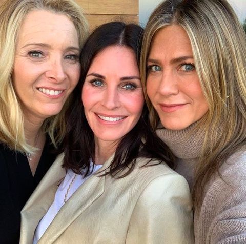 Courteney Cox celebrated her birthday with Friends co-stars Lisa Kudrow and Jennifer Aniston