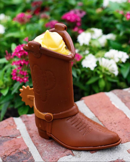 Footwear, Boot, Cowboy boot, Frozen dessert, Ice cream, Shoe, Riding boot, Dessert, 