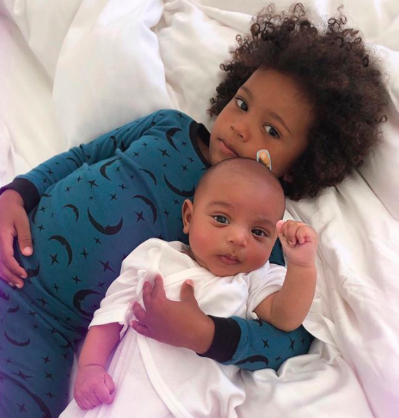 Kim Kardashian Shares Photo Of Saint And Psalm West On Insta