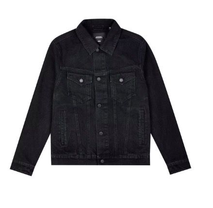 heavy black denim jacket