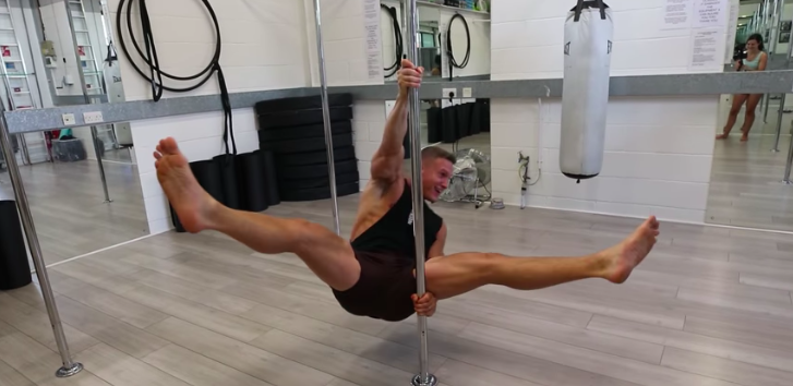 Pole Dance For You - Watch This Bodybuilder Try Pole Dancing for the First Time