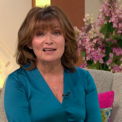 Lorraine glams up for Friday in dressy silky jumpsuit