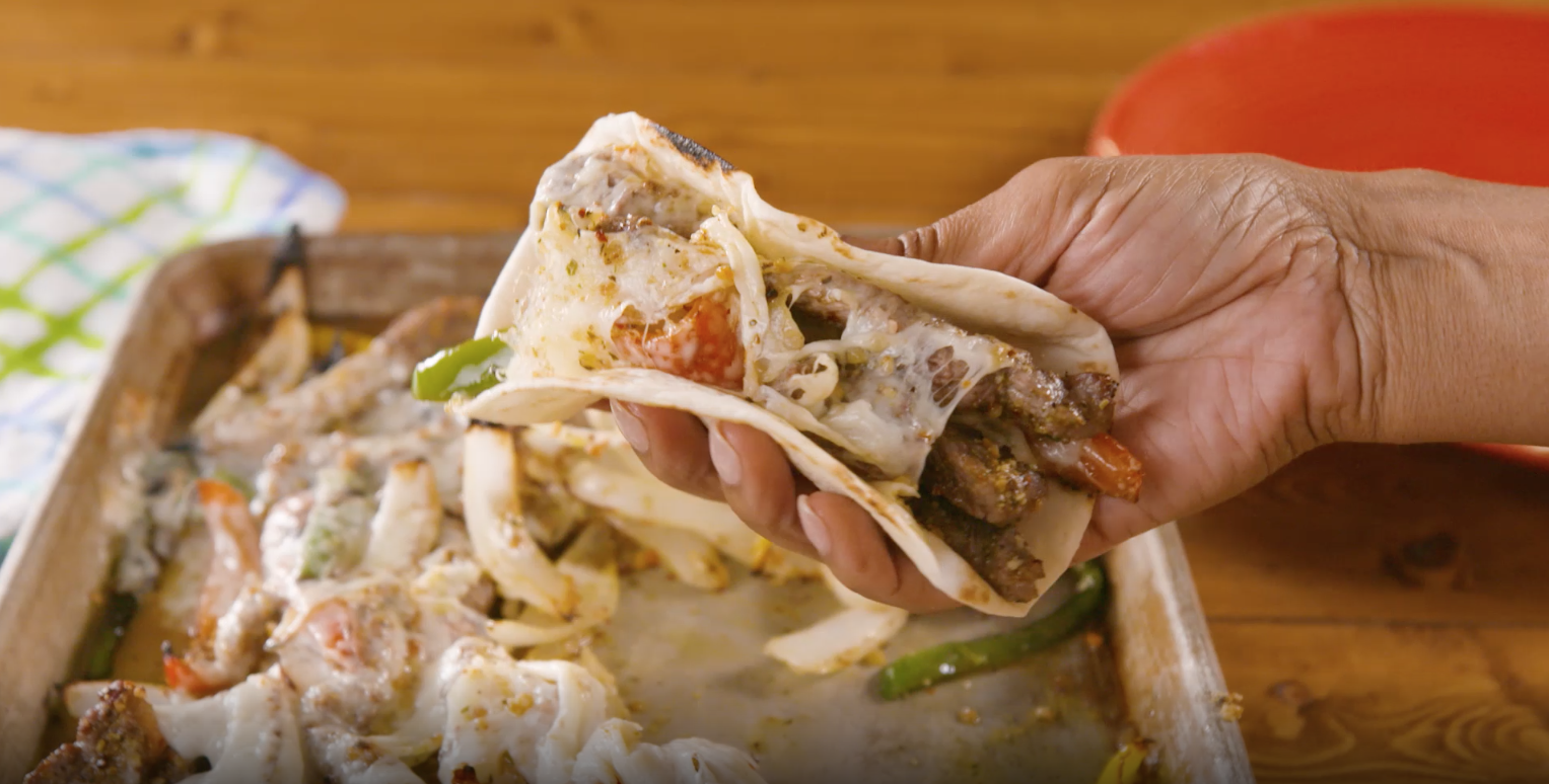 Philly Cheesesteak Sheet-Pan Fajitas-image