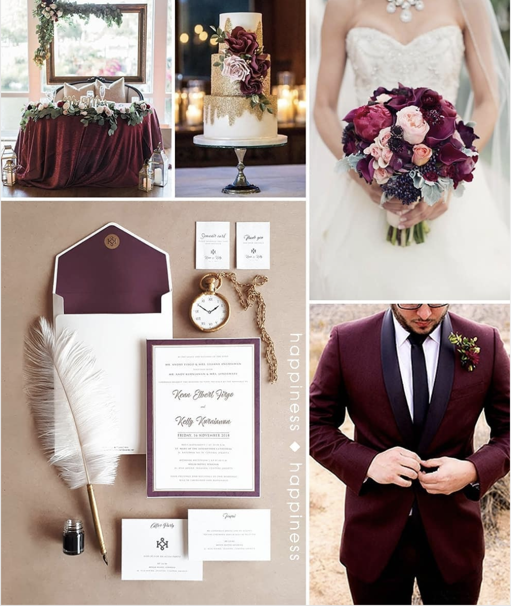 mauve and burgundy outfits