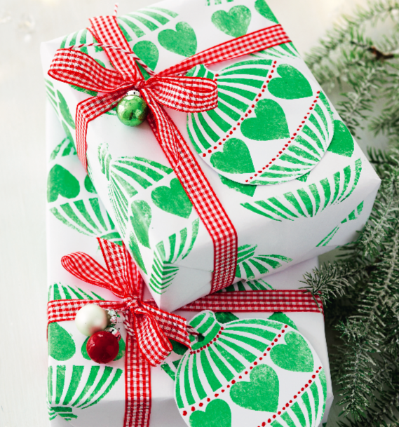 christmas wrap and ribbon