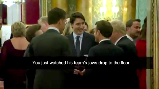 Video Justin Trudeau Emmanuel Macron Boris Johnson Appear To