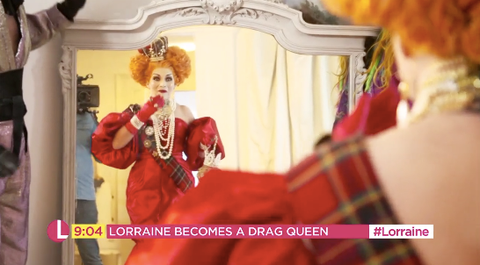 Lorraine Kelly unveils shocking drag transformation