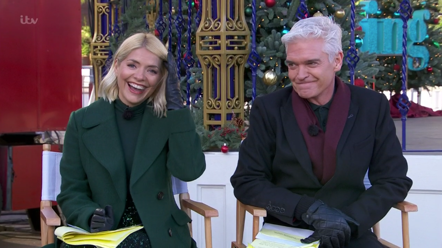 Holly Willoughby embraces sequins in festive ensemble