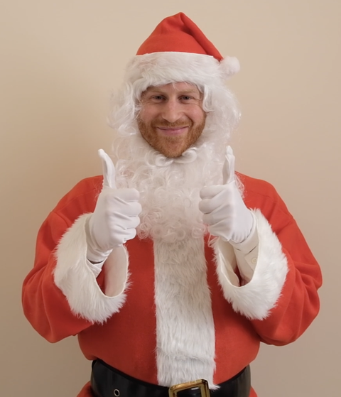 Prince Harry dressed as Santa