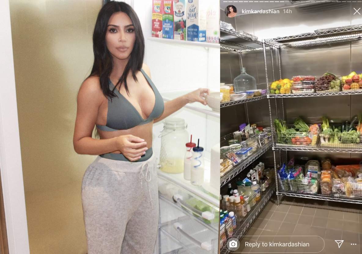 Kim Kardashian Gave Fans A Fridge And Pantry Tour On Instagram