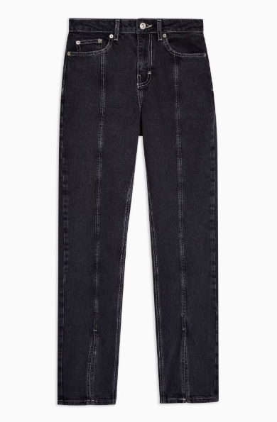 black and white split jeans mens