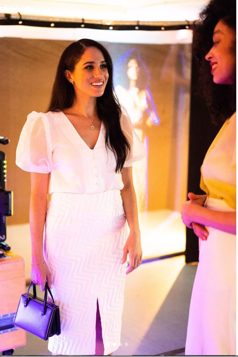 meghan markle white blouse