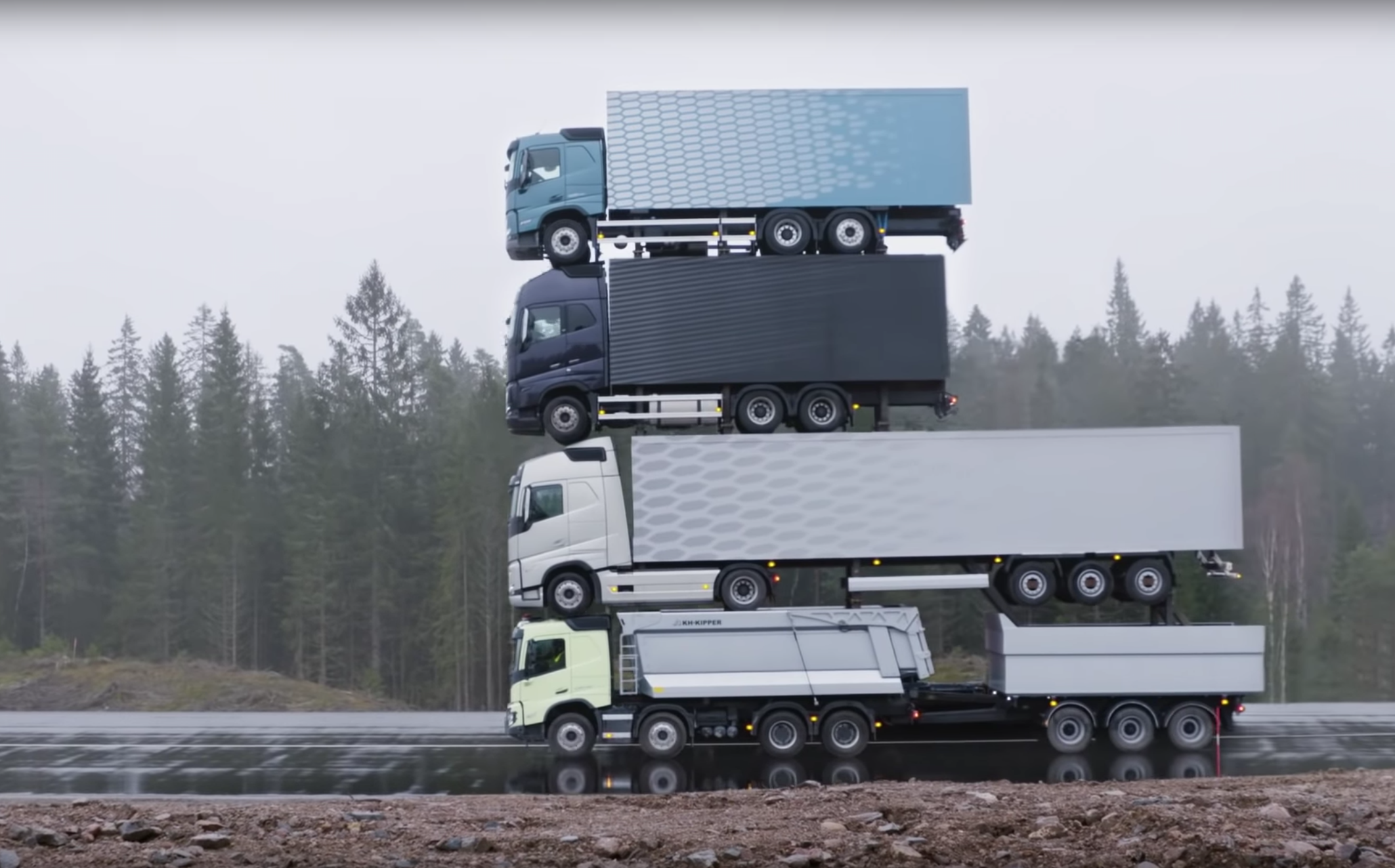 Volvo Makes a Stack of Trucks for Wild Commercial