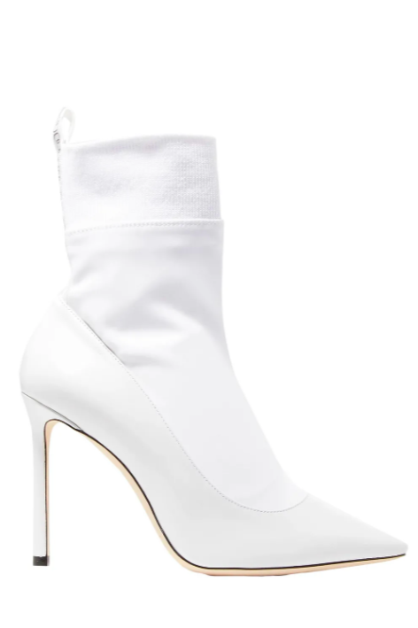 white heeled boots uk