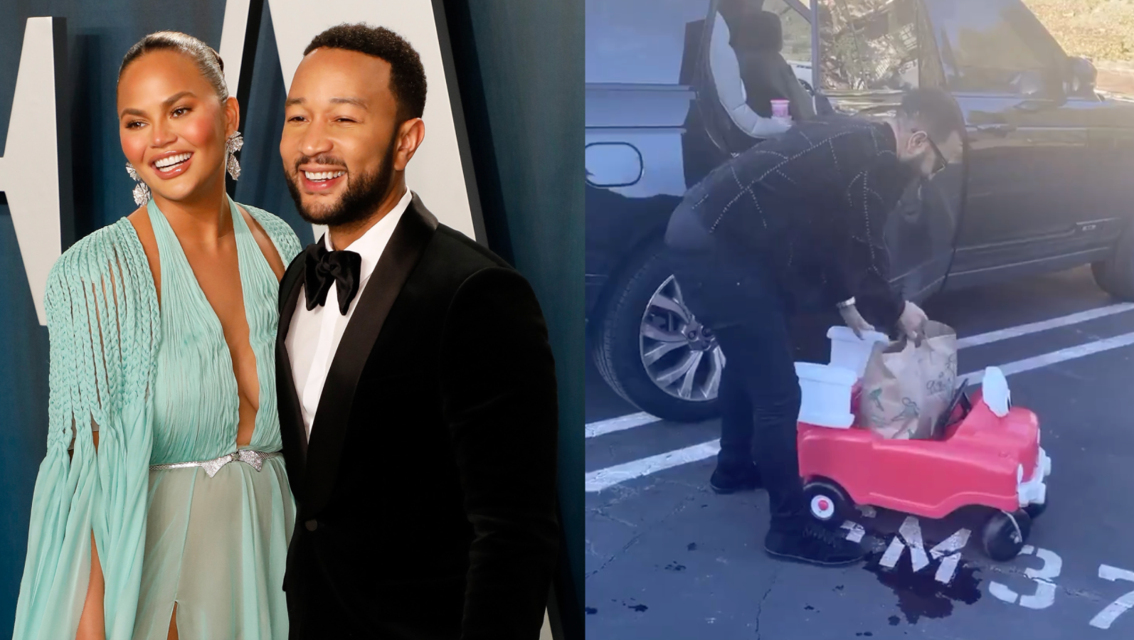 Chrissy Teigen Made A 6-Foot Apart Food Exchange