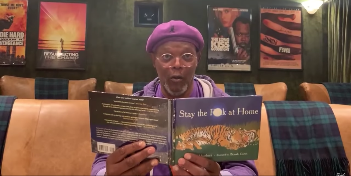 Samuel L. Jackson Reading <em>Stay the F**k at Home</em> Is a Gentle Reminder to Stay the F**k At Home