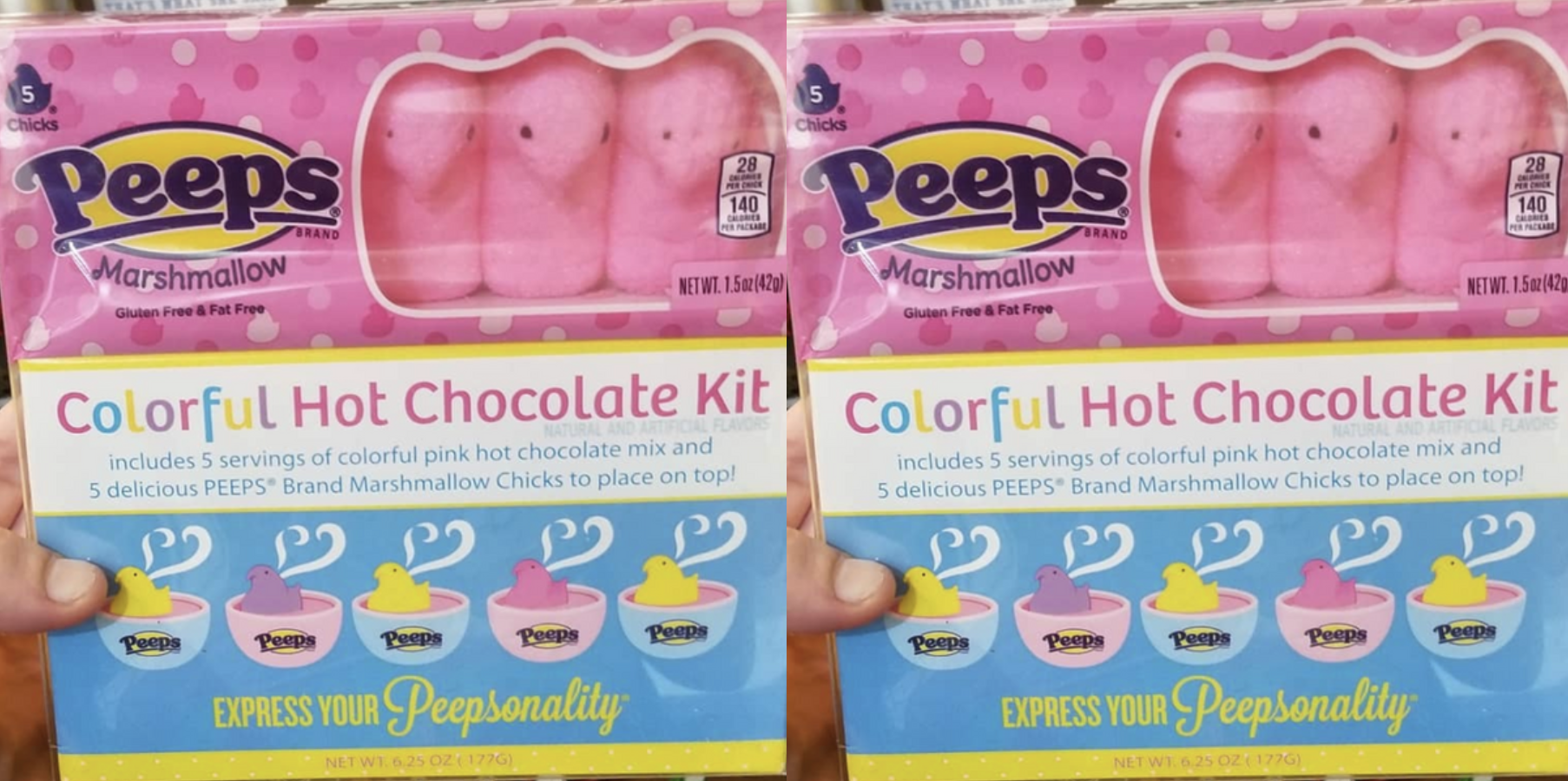 This Peeps Hot Chocolate Kits Make Pink Drinks
