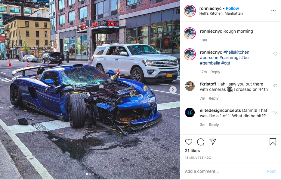 Ultra-Rare Gemballa Mirage GT Wrecked in Manhattan - Porsche Crash