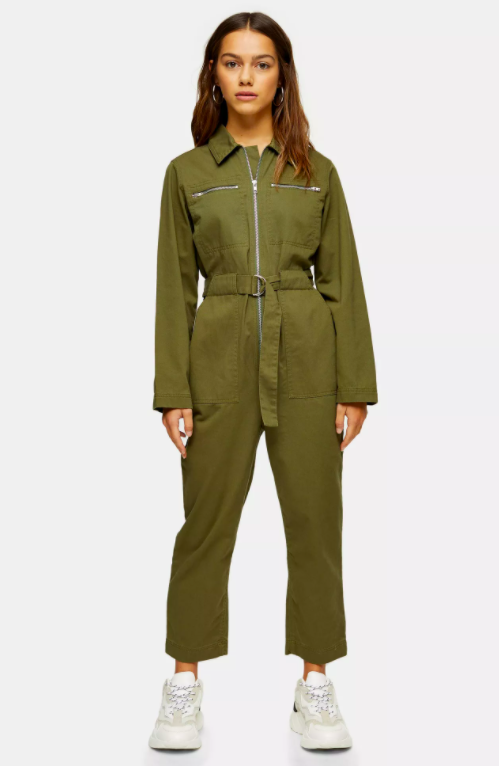 beige boiler suit womens