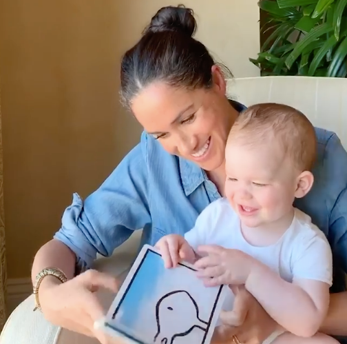 Meghan Markle's Casual Denim Shirt in Archie's Birthday Video