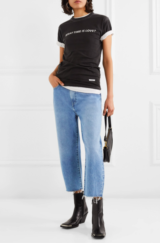 PAIGE Woman BLUE BLEACHED Ripped Boyfriend PORTER Jeans UK 28/" £275