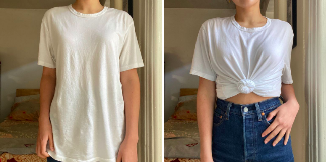 baggy cropped t shirt