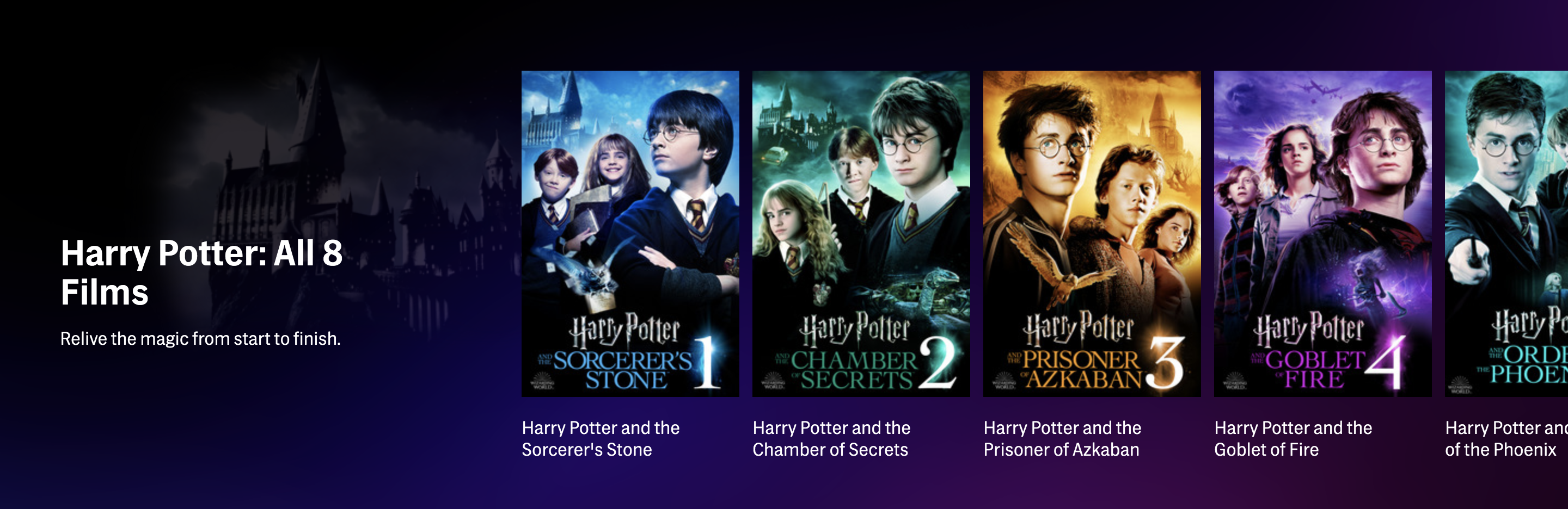 Hulu have best sale harry potter