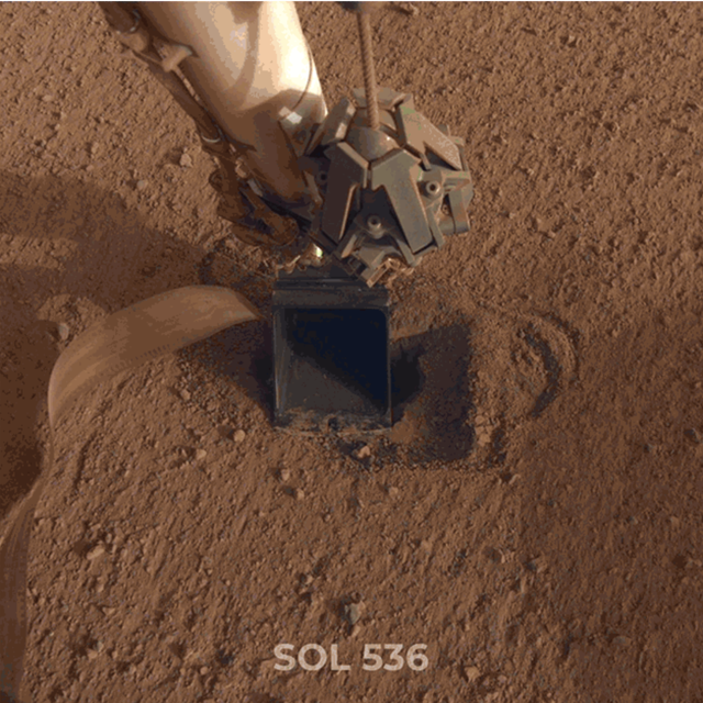 insight lander's mole probe is finally buried