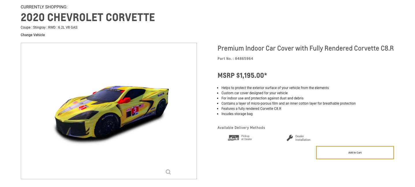 corvette c8 cover