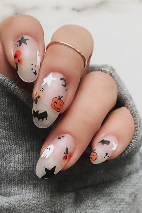 View Halloween Nail Stickers Background