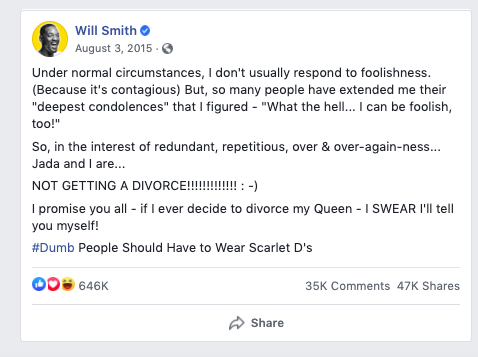 will smith facebook