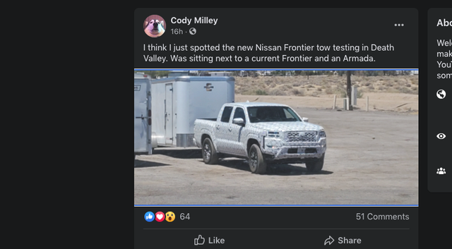 2021 Nissan Frontier Shown Testing In Death Valley Photos