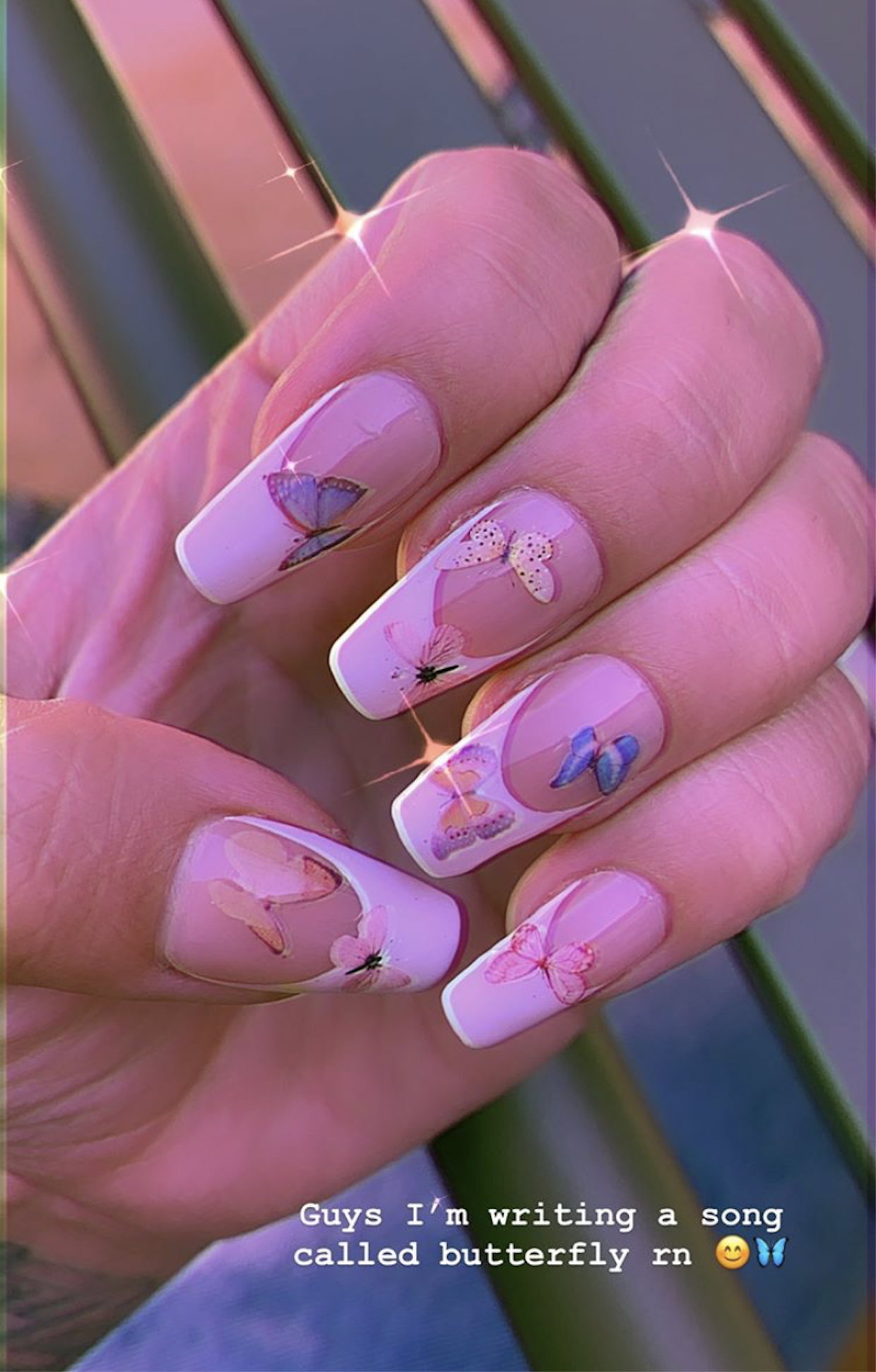 metallic nail decals