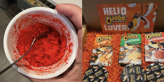 The First Pictures Of Flamin’ Hot Cheetos Mac & Cheese Are Here