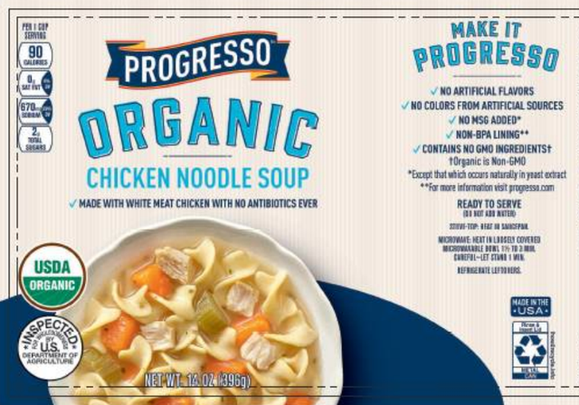 Cans Of Organic Progresso Chicken Noodle Soup Are Being Recalled