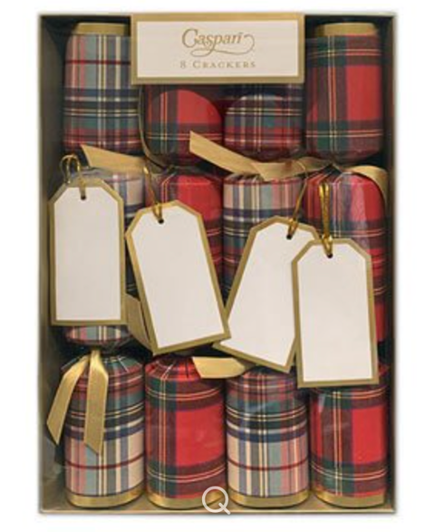 paper style tartan christmas crackers