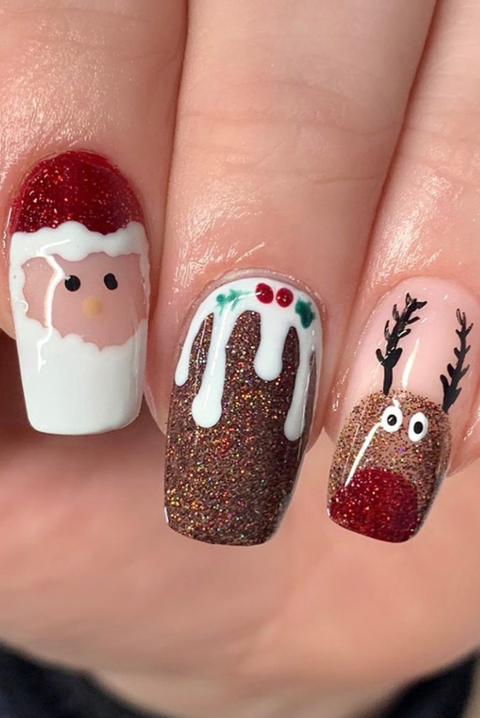 42 Festive Christmas Nail Ideas 2021 - Christmas Nail Art Ideas