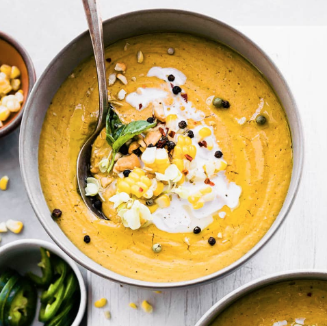 spicy roasted corn soup