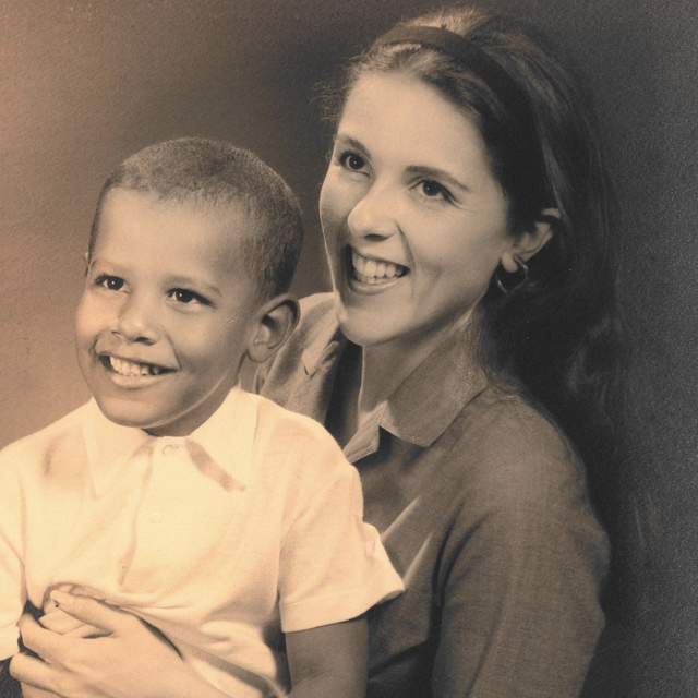 barack obama and his mother, ann, in oprah magazine