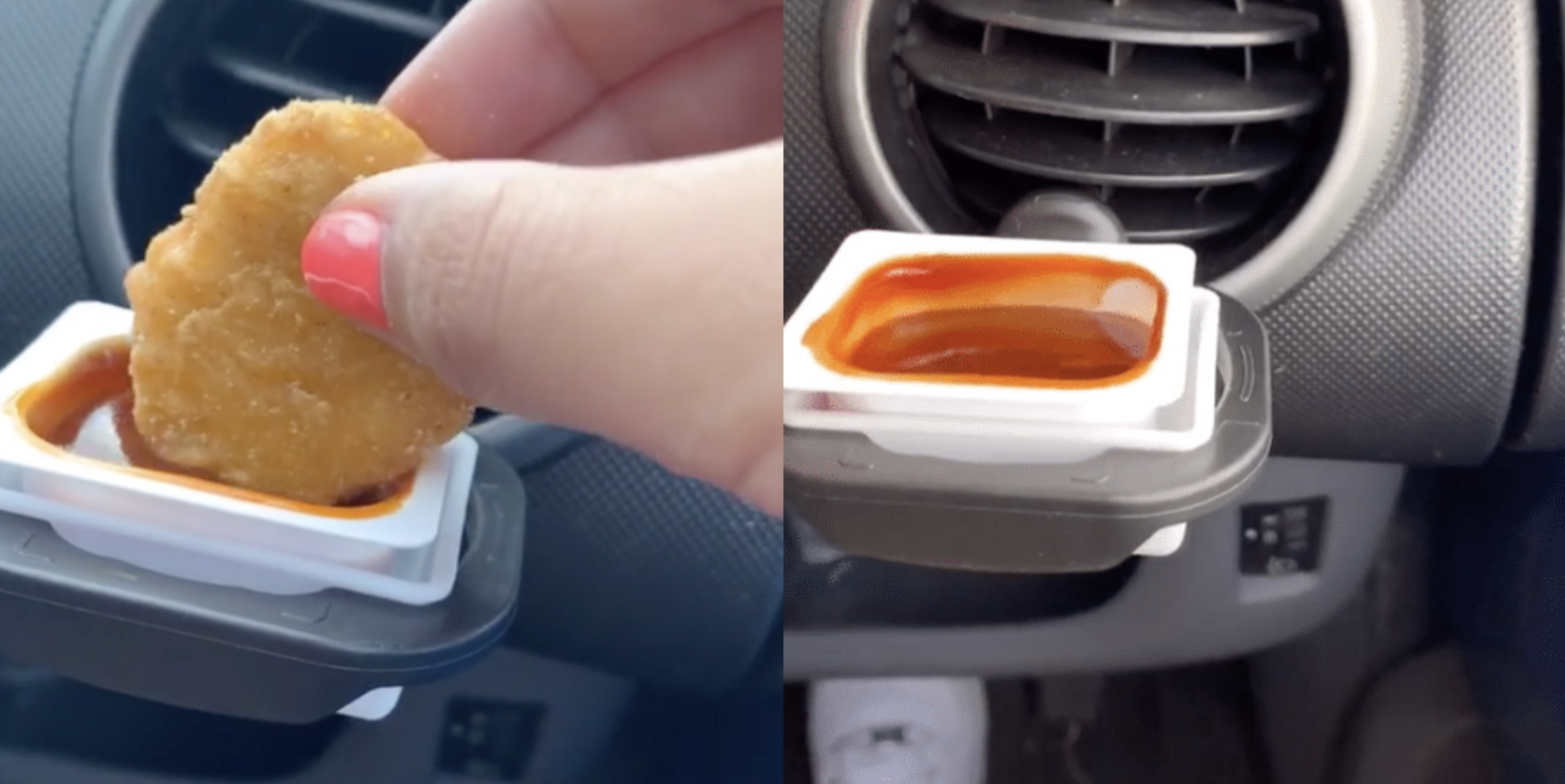 2pcs Saucemoto Dip Clip An in-car Sauce Holder For Ketchup Dipping Sauces & Z6J4