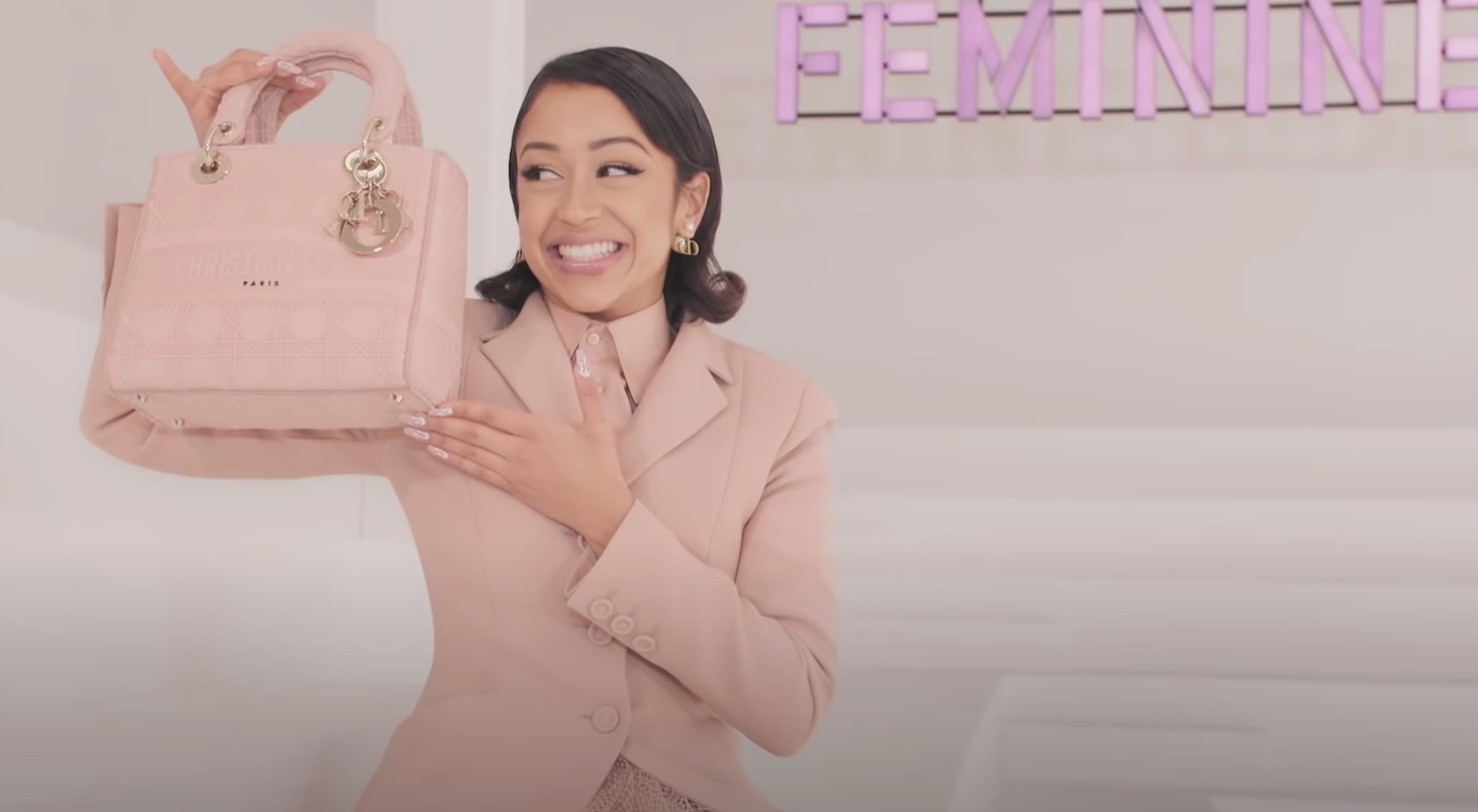 What’s In Liza Koshy’s Lady Dior Bag? Croissants, Tampons, and Deodorant, Of Course