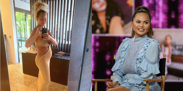 chrissy teigen opens up about how pregnancy loss has changed her body with candid mirror selfie