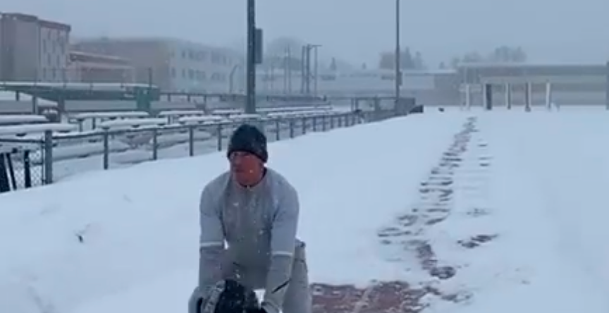 Georges St-Pierre Shares ‘Rocky’-Style Snow Workout on Instagram