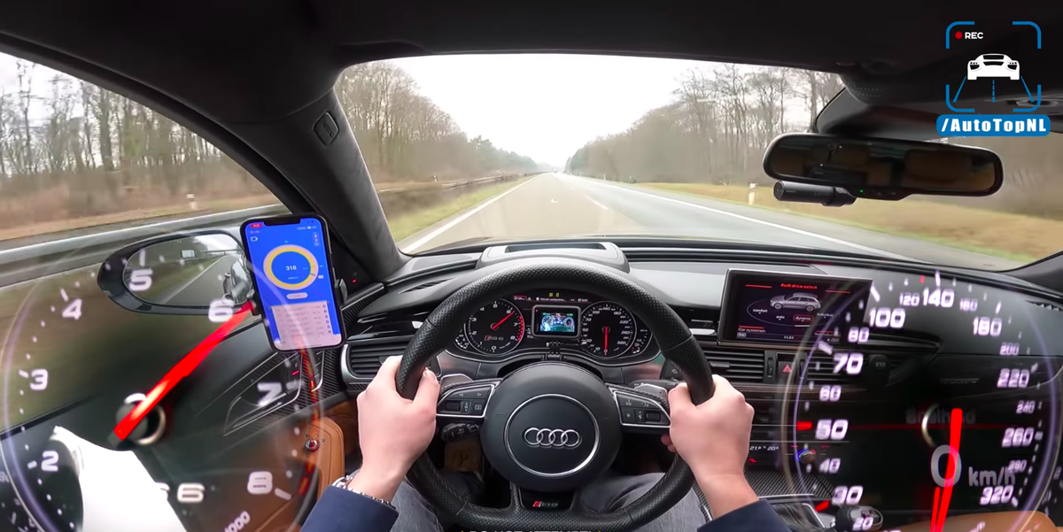Watch This Audi 6's Speedometer Drop to Zero the Autobahn