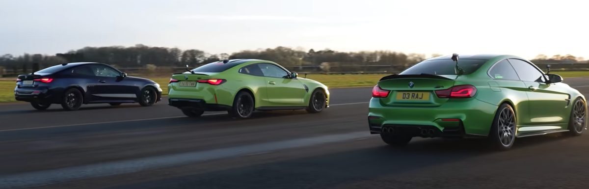 Watch the New BMW M4 Beat the Old One in a Drag Race