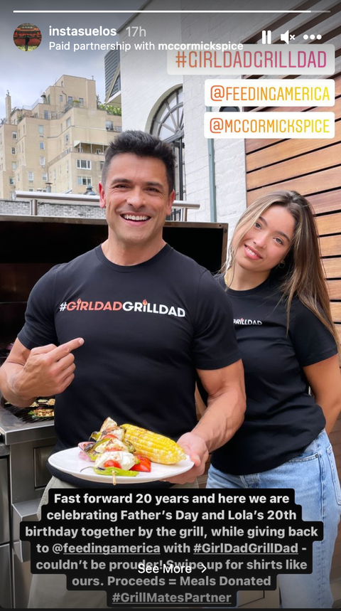 lola consuelos with her father mark