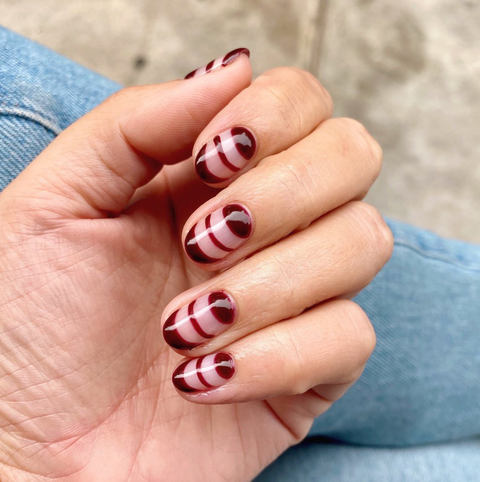 striped sweater nails